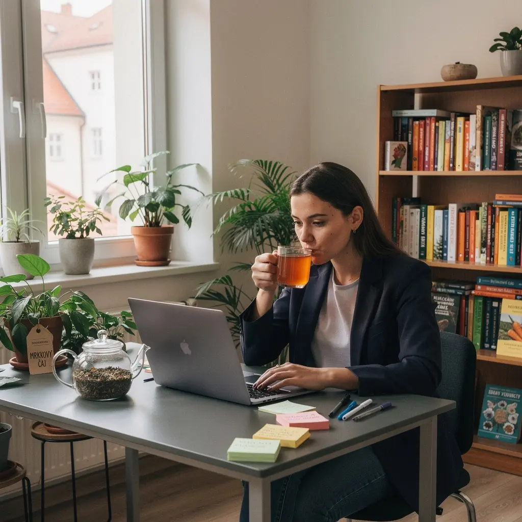 Zmes korenistých a zemitej chuti v šálke